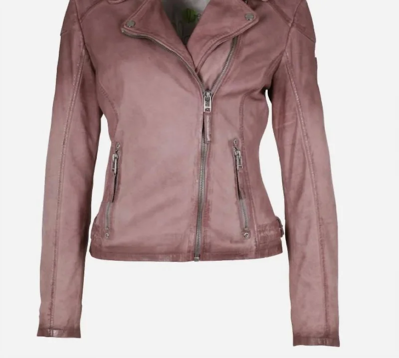 Women's Karyn Leather Jacket In Cassis