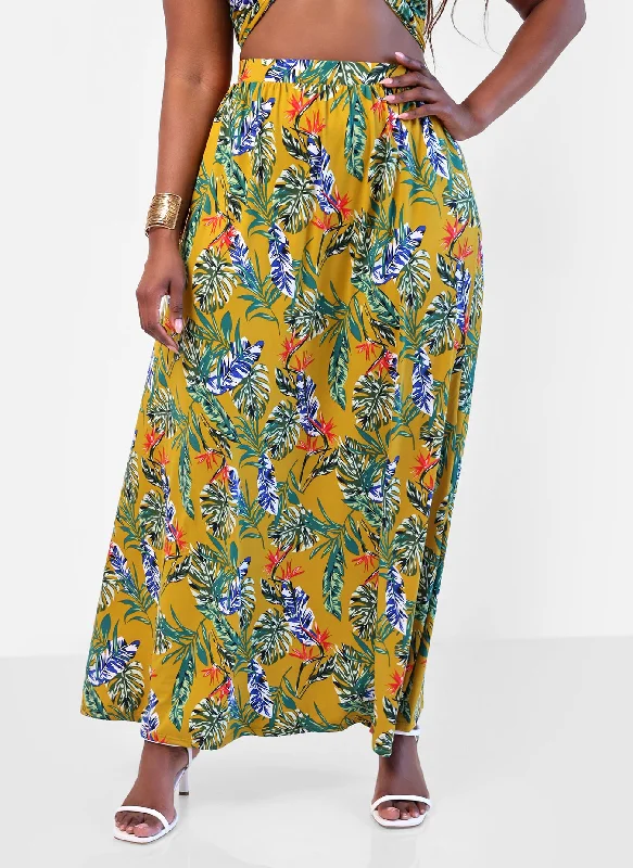 bon-voyage-tropical-print-skater-skirt