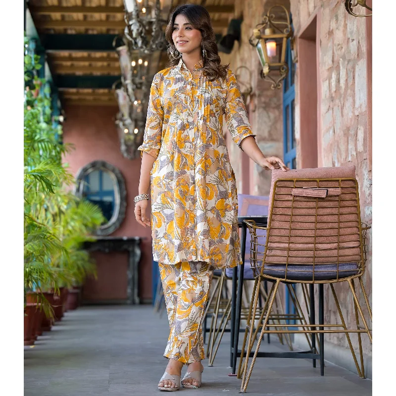 mustard-floral-printed-pure-cotton-co-ord-set