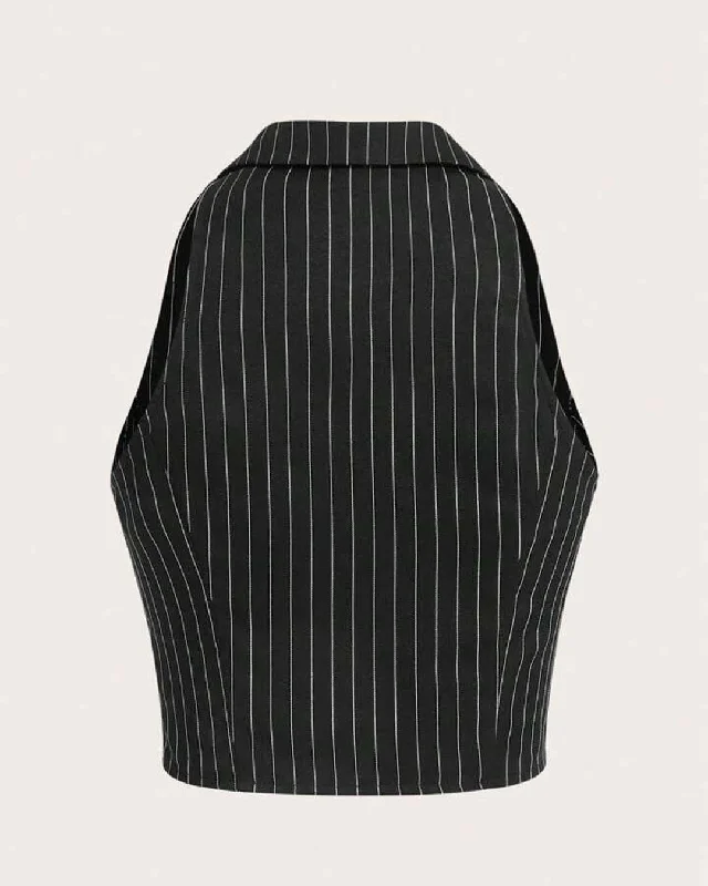 two-piece-set-of-qutie-vertical-striped-waistcoat-pleated-skirt