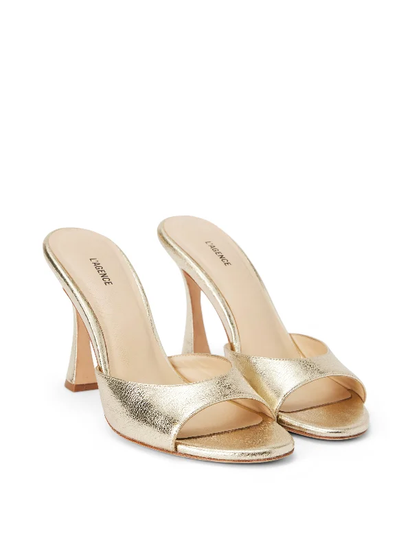 Avery Leather Peep-Toe Mule