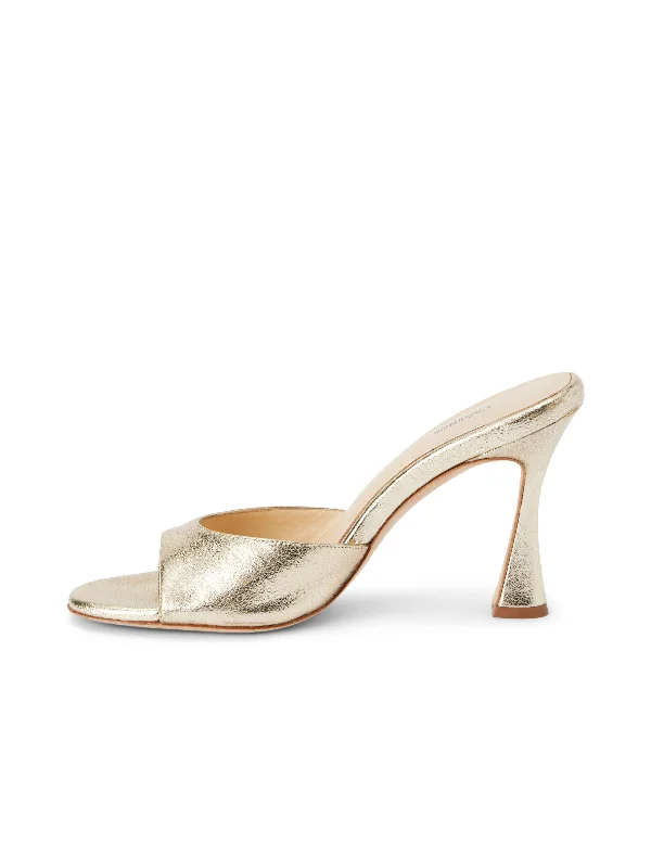 Avery Leather Peep-Toe Mule