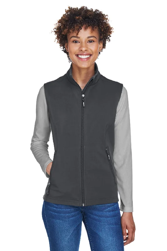 Core 365 Womens Cruise Water Resistant Full Zip Fleece Vest - Carbon Grey