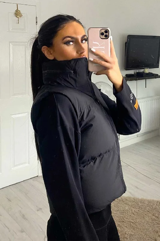 Crop Gilet Bodywarmer Black