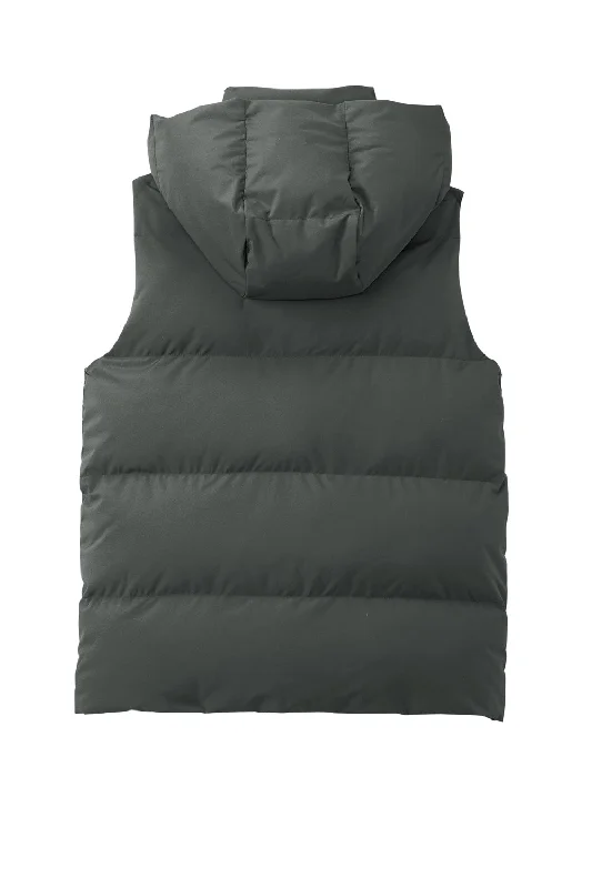 Mercer+Mettle Womens Water Resistant Full Zip Hooded Puffy Vest - Anchor Grey