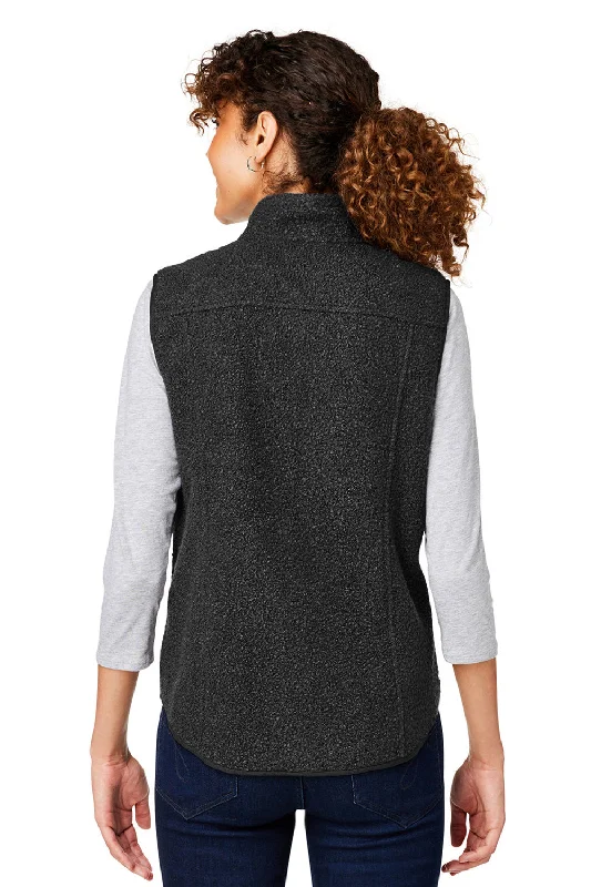 North End Womens Aura Sweater Fleece Full Zip Vest - Black