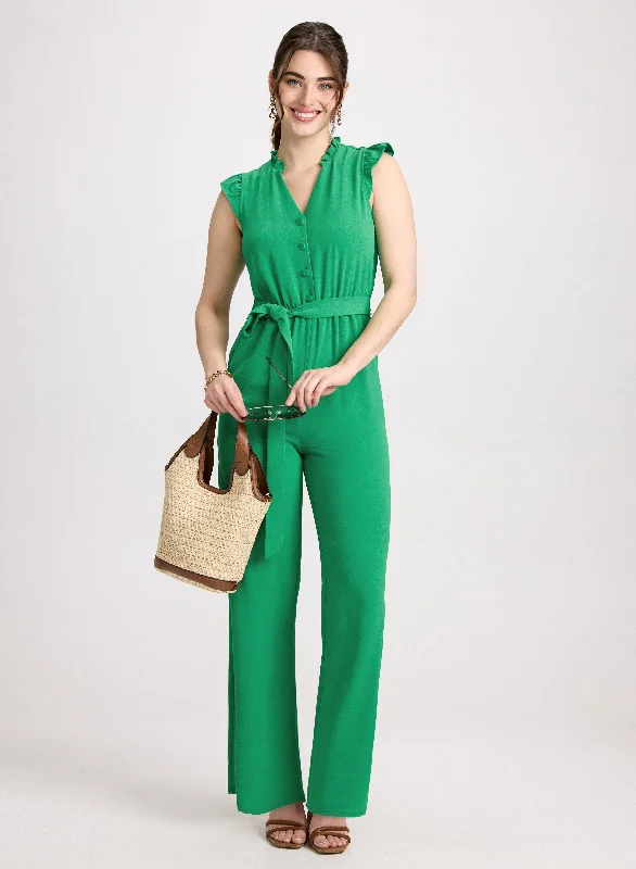 Button Down Jumpsuit