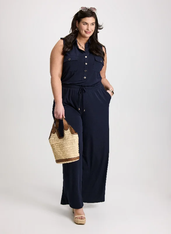 Drawstring Waist Jumpsuit