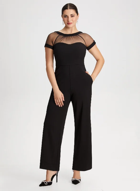 Illusion Neck Jumpsuit