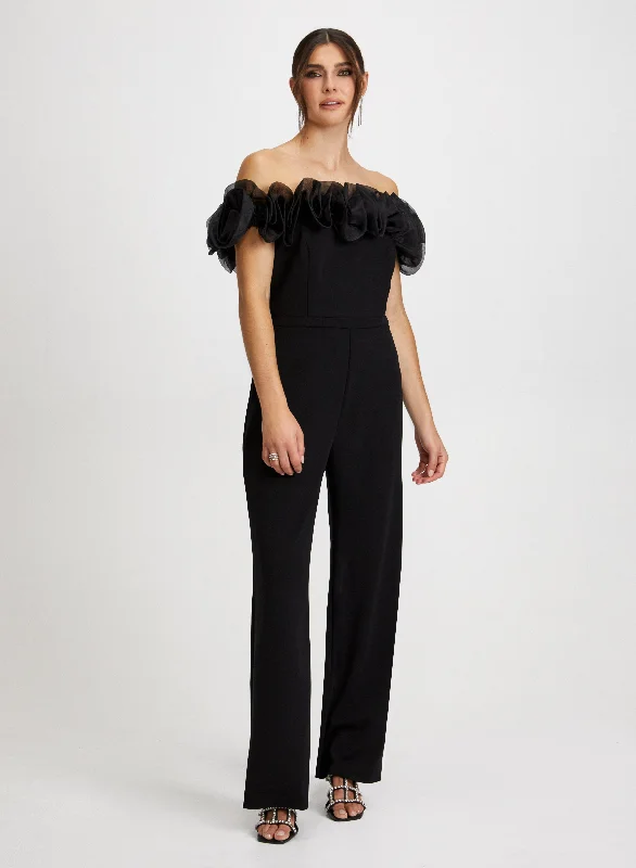 Organza Ruffle Detail Jumpsuit