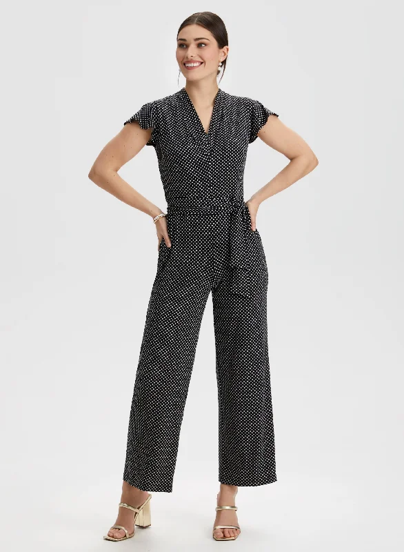 Polka Dot Print Jumpsuit