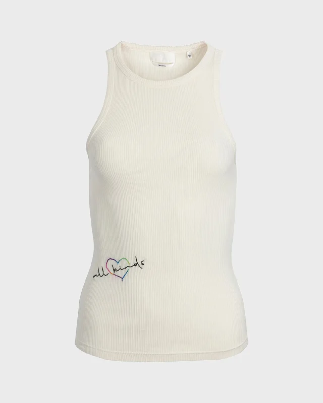 ALL KINDS Racerback Tank In Ivory