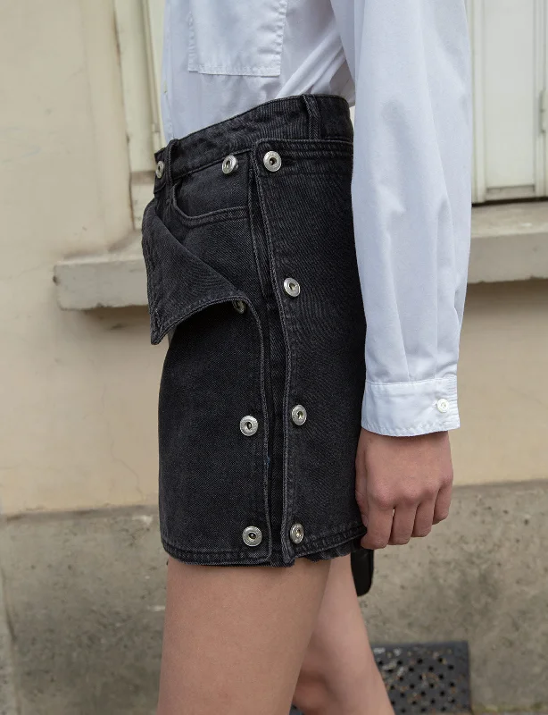 black-denim-button-skort