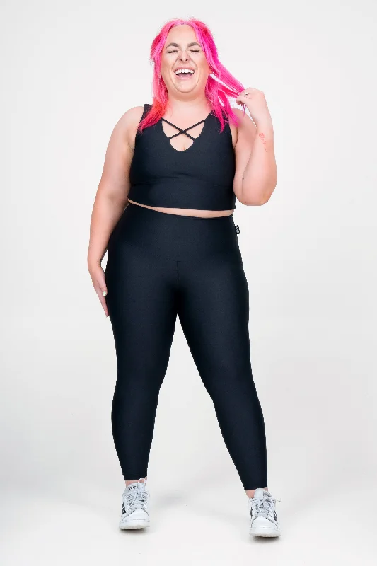 Black Performance - High Waisted 7/8 Leggings