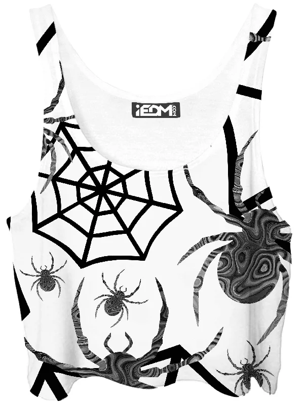 Black & White Halloween Crop Top