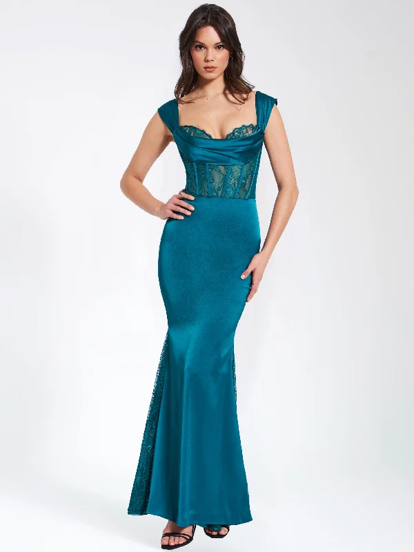 callista-teal-satin-lace-corset-maxi-dress