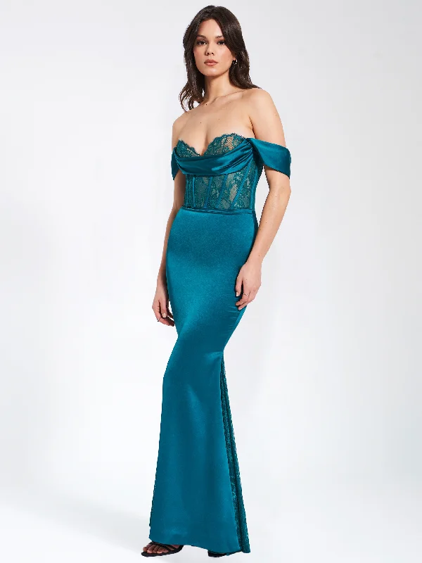 callista-teal-satin-lace-corset-maxi-dress