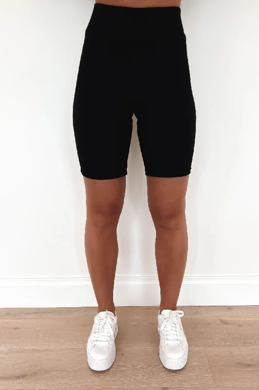 Core Ribbed Bike Short Black