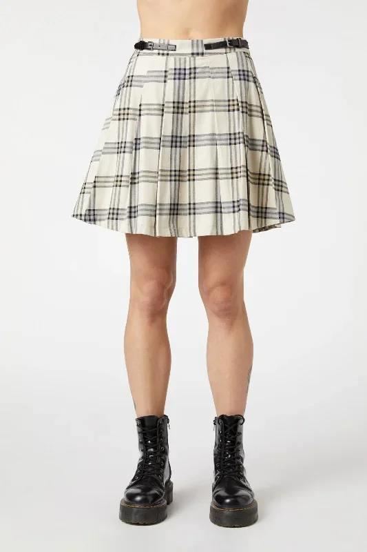 Crescent Tartan Pleated Skirt