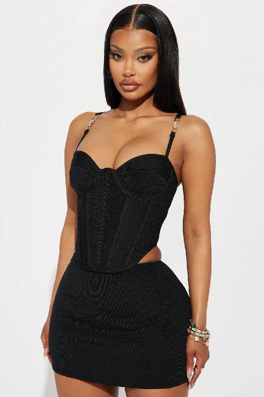 Do It Better Corset Top - Black