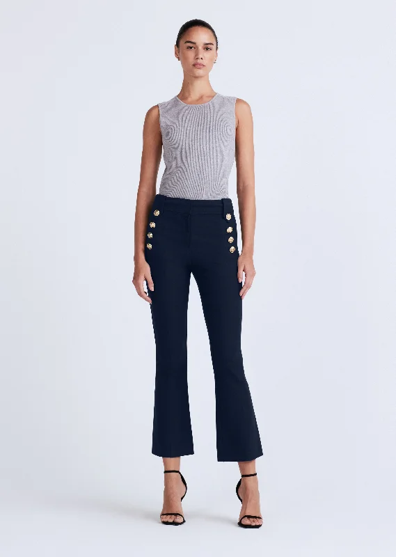 Robertson Crop Flare Trousers - Midnight