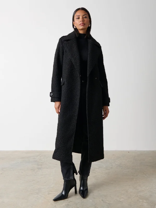 Halston Oversized Boucle Coat -