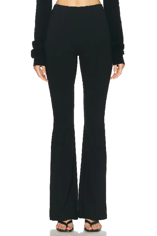 High Rise Pintuck Flare Pant