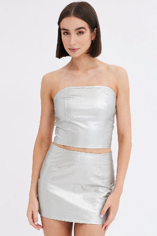 metallic-corset-top-sleeveless-strapless-bandeau-pu-silver-wc0113bx-33cb-1