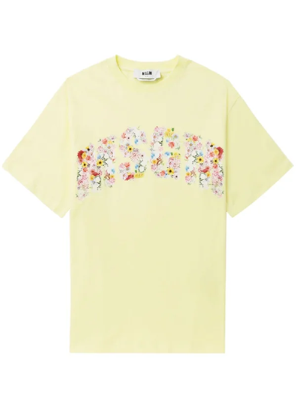 Flower Print Msgm T-Shirt