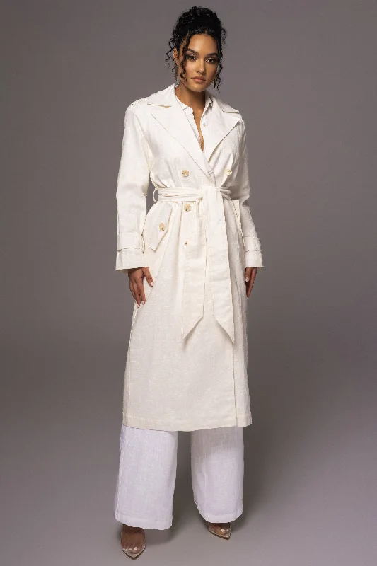 Off White One Step Closer Linen Coat