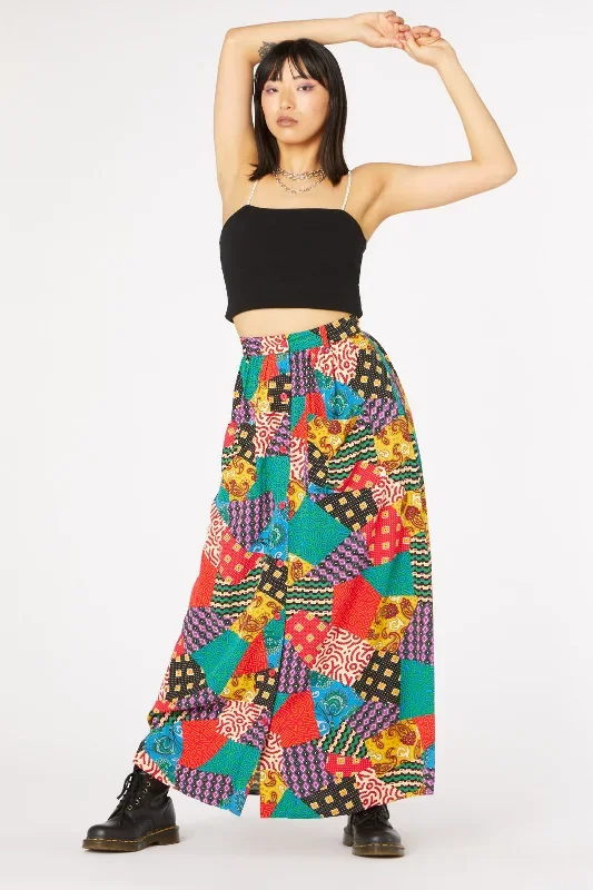 Patchwork Viscose Skirt