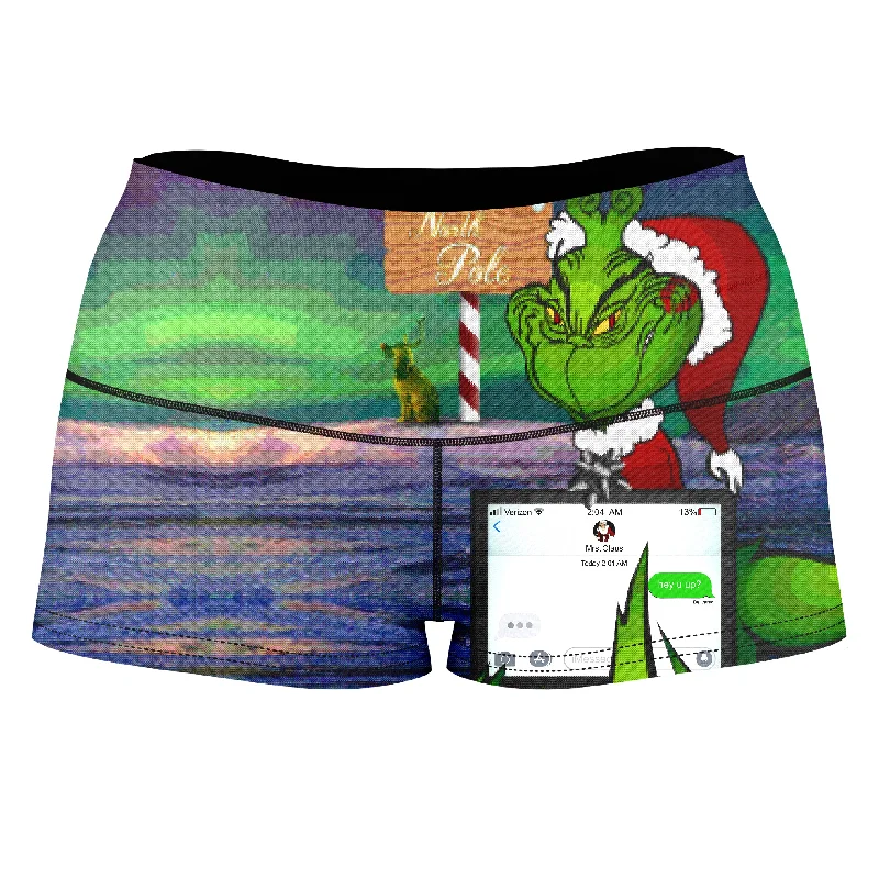 Savage Grinch High-Waisted Women's Shorts