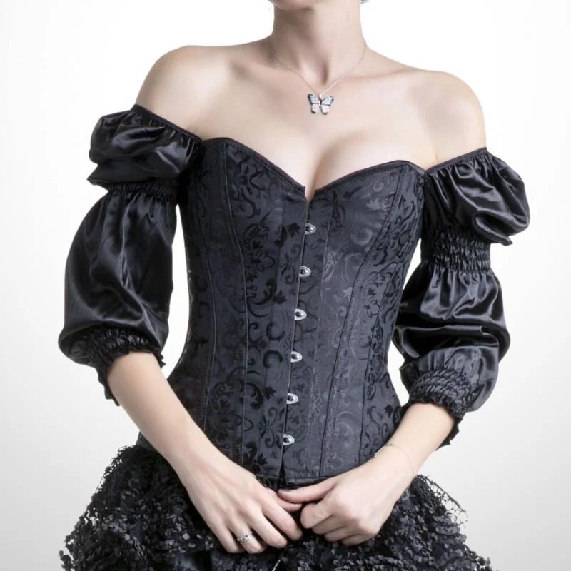 Steampunk corset with long sleeves