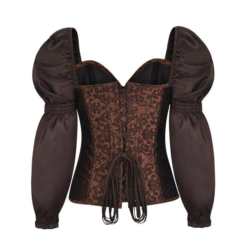 steampunk-brown-long-sleeves-corset