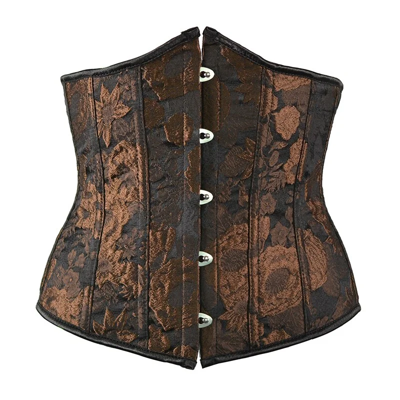 Steampunk flower pattern underbust corset