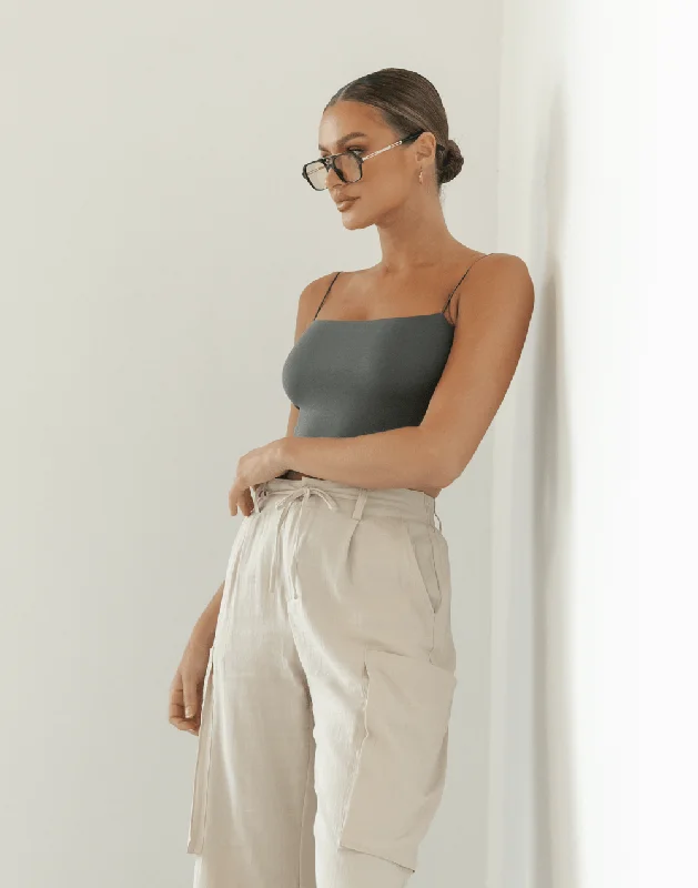 Tammy Crop Top (Khaki)