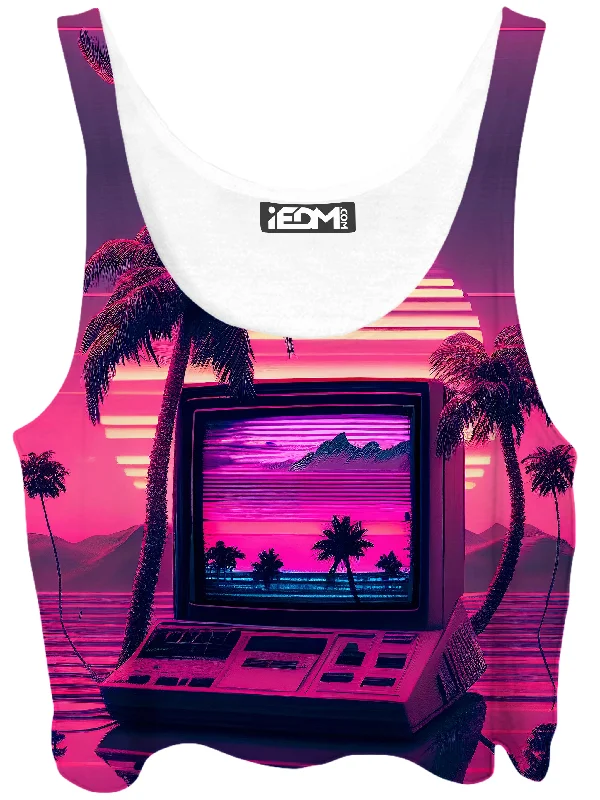 Vapor Palm Trees Crop Top