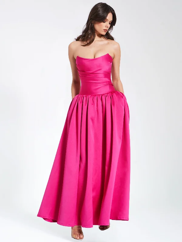 walterina-fuchsia-satin-strapless-corset-gown