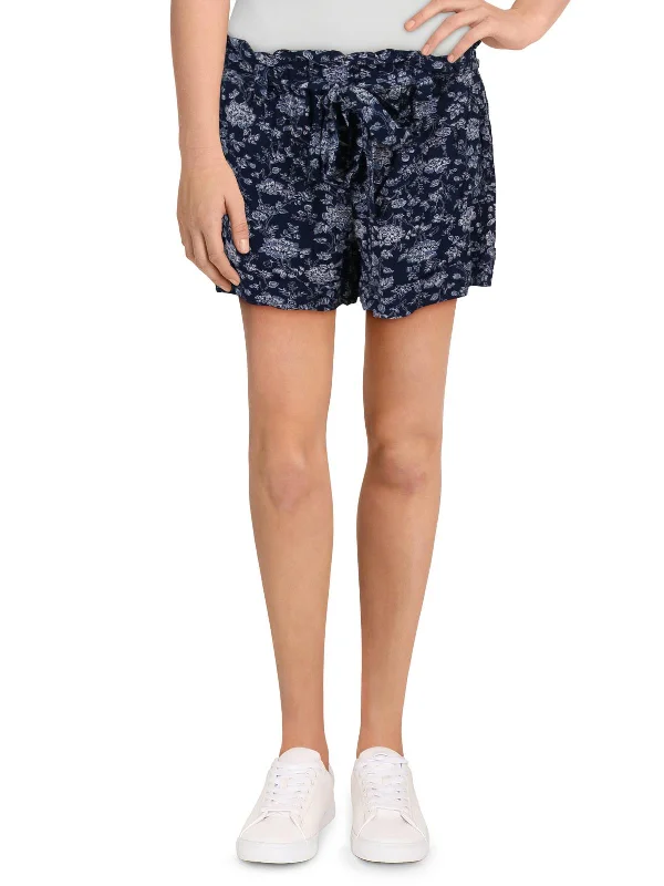 Womens Floral Mini Shorts