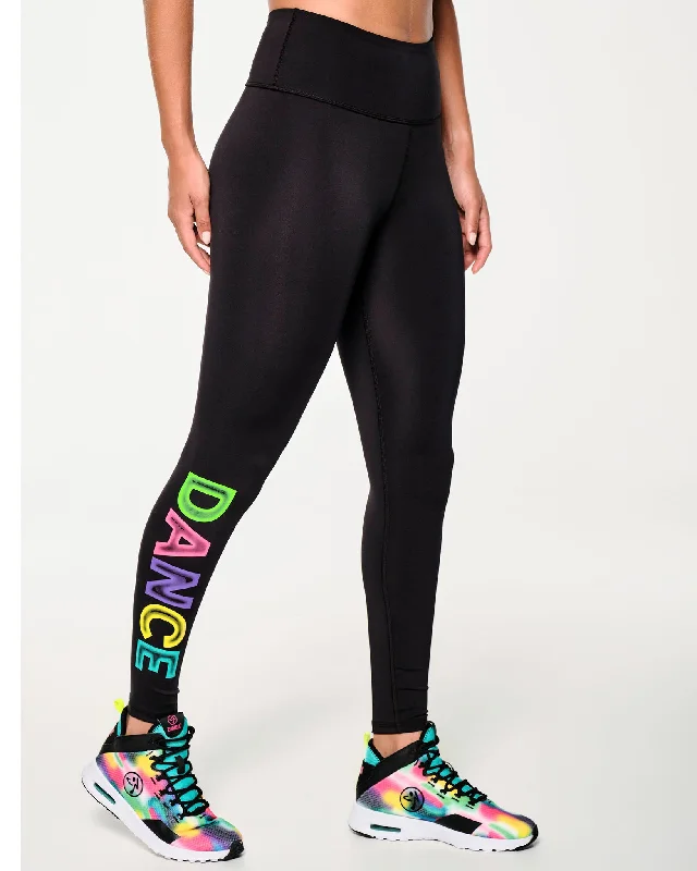 Zumba Dance High Waisted Ankle Leggings